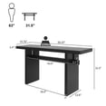 thumbnail image 3 of Table Console de Style Ferme Noire - Longue Table d'Entrée pour Canapé pour Salon, 3 of 8