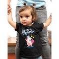thumbnail image 2 of Unicorn In Santa Hat Dancing T-Shirt Infant -Image by Shutterstock,  6 Months, 2 of 4