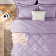 thumbnail image 2 of Juego de edredón CozyLux, tamaño king, morado claro, 7 piezas, cama en bolsa, 2 of 7