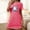Hot Pink, variant on Cxenplz Women's Nightgown Sleepwear Soft Casual Sleepshirt Short Sleeve Halloween Printed Nightshirt Cute Lounge Pajama T Shirt Dress on Clearance