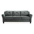 thumbnail image 3 of Lifestyle Solutions Taryn Traditional Sofa with Rolled Arms, Dark Gray Fabric, 3 of 6