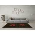 thumbnail image 3 of Ahgly Company Indoor Square Abstract Brown Contemporary Area Rugs, 5' Square, 3 of 4