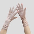 thumbnail image 2 of COMVALUE Women’s Summer Sun Protection Driving Gloves Non-slip Touchscreen Sunblock Mid-Length Gloves for Cycling Riding (Khaki, One Size), 2 of 3