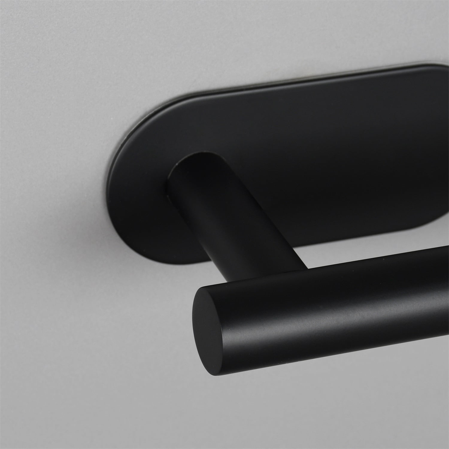 Lowestbest Toilet Paper Holder, Matte Black Toilet Roll Holder, Wall Mount Toilet Paper Dispenser for Bathroom, Blcak