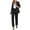 Black, variant on Axiiglly Pant Suits for Women Dressy 2 Piece Outfit Long Sleeve Slim Fit Blazer with Straight Leg Pants Elegant Business Suit Sets