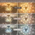thumbnail image 3 of FTL Gold Semi Flush Mount Ceiling Light Fixture 3 Lights, Hammered Stained Glass Lampshade Chandelier, 14" Large Modern Close to Ceiling Light for Foyer Hallway Entryway Kitchen Bedroom, 3 of 9