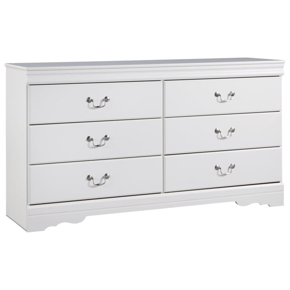 Ashley Furniture Anarasia 6 Drawer Double Dresser in White