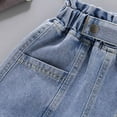 thumbnail image 7 of GERsome Girls Jean Shorts Comfy Elastic Waist Shorts Summer Pull On Short with Pockets Little Girls Lightweight Jean Shorts Casual Baggy Trendy Short Pants 4-15 Years, 7 of 7