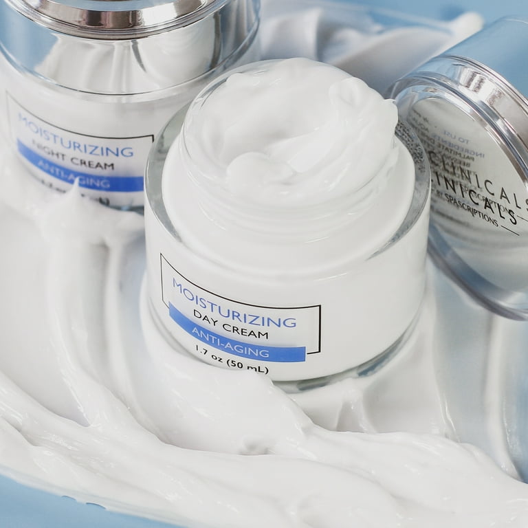 Clinicals Moisturizing Day and Night Cream Set, Retinol, Collagen
