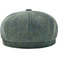 thumbnail image 4 of ORUYROP Men's 8 Panel Wool Blend Newsboy Flat Cap Herringbone Tweed Hat, 4 of 7