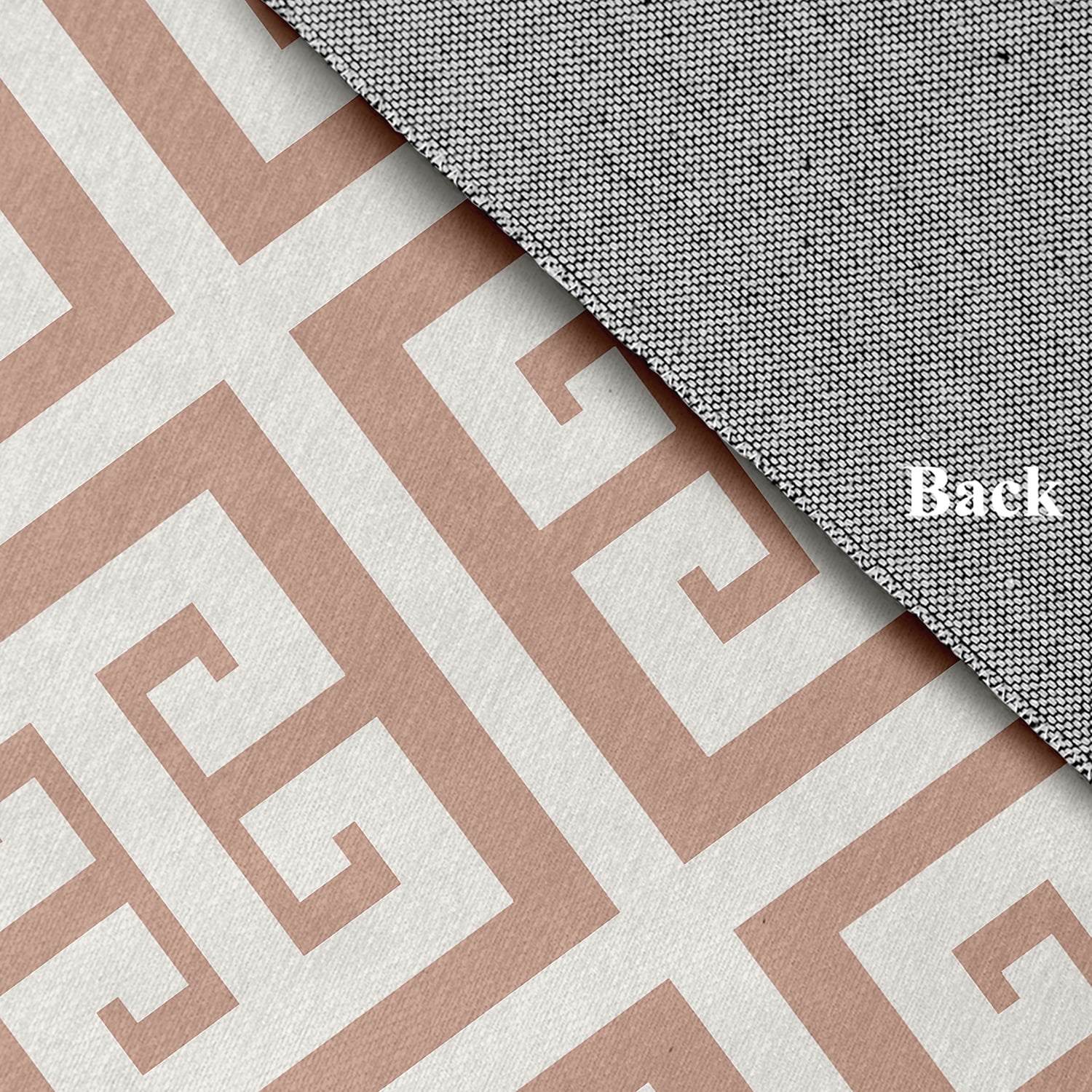 Simply Daisy 3' x 5' Greek Key Patterned Chenille Rug, Mauve