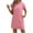 Pink, variant on Timegard House Dresses for Women with Pockets Cap Sleeve Crewneck Casual Solid Color Dresses Summer