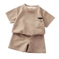 thumbnail image 2 of MEZZALL Child Girls Summer Short Sleeve Knit Outfit Sets Two Piece Casual Sporty Tracksuit For Toddler Kids Lightweight Breathable Fashion Clothes Sets Round Neck Classic Clothing Sets, 2 of 4