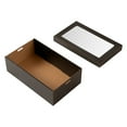 thumbnail image 5 of Cater Tek Rectangle Black Paper Catering Box - with Window Lid - 10 1/4" x 6" x 3 1/4" - 10 count box, 5 of 10