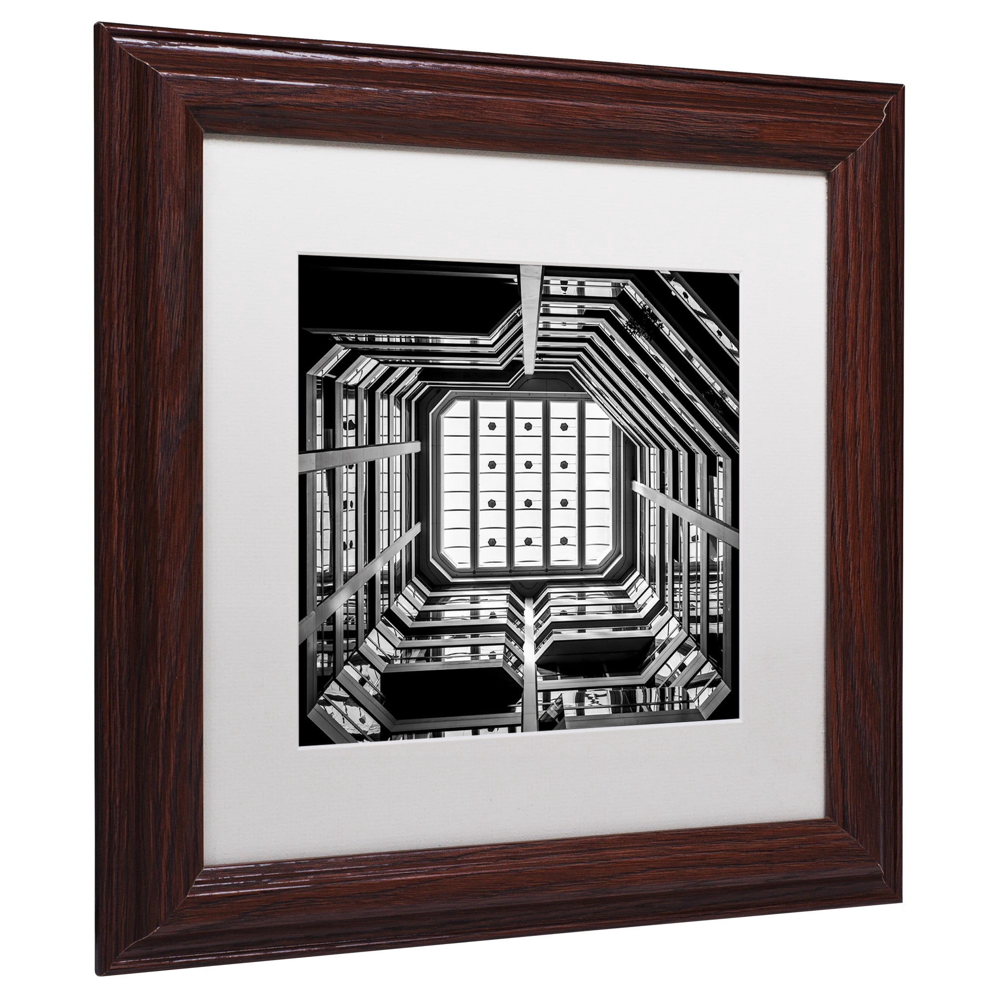 Trademark Fine Art "Ceiling View" Canvas Art by Dave MacVicar, White Matte, Wood Frame