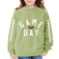 thumbnail image 6 of KAUOD Girls Letter Print Sweatshirt Football Graphic Crewneck Pullover Long Sleeve Sweaters Kids Casual Fashion Top School Hoodies, 6 of 6