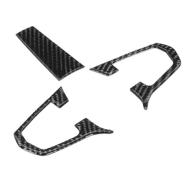 Steering Wheel Cover Steering Wheel Panel Steering Wheel Trim Steering Wheel Panel Trim Carbon Fiber Decoration 3Pcs/Set Carbon Fiber Interior Steering Wheel Trim Fit For 5 Series