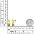 thumbnail image 3 of Gem Stone King 18K Yellow Gold Plated Silver Green Peridot Earrings for Women | 8.96 Cttw | Gemstone August Birthstone | Pear Shape 12X8MM, 3 of 4