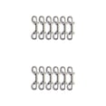 thumbnail image 2 of Inteprter 6 piezas de broches de perno reutilizables extraíbles de alta resistencia gancho de cierre de doble extremo para interior y exterior llavero Plata 2piezas Inteprter CBP197462, 2 of 5