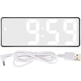thumbnail image 1 of Led Mirror Alarm Clock Rechargeable Mirrored Alarm Clock Digital Table Clock Clock Supplies LED Mirror Alarm Clock USB Electronic Digital Table Rechargeable Mirrored Decoration, 1 of 8