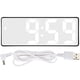 thumbnail image 2 of Reloj Electrónico Usb Reloj Despertador Con Espejo LED Mesa Digital Electrónica USB Suministros De Decoración Con Espejo Recargable Lámpara Blanca Con Espejo De Carcasa Negra ANGGREK Lámpara Rectangular Concha Negra Espejo Blanco, 2 of 8