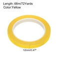 thumbnail image 2 of 1 Rolls Yellow 0.47 Inch x 72 Yards Polyester Film Electrical Tape PET Tape High Temperature Heat 12mm x 66m, 2 of 6