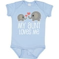 thumbnail image 3 of Inktastic My Aunt Loves Me Niece Nephew Elephant Boys or Girls Baby Bodysuit, 3 of 5