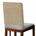 thumbnail image 2 of Brown Farmhouse Chair Back Covers, Farmhouse Solid Color Country Line Texture Removable Chair Covers for Dining Chairs Set of 4, Washable Chairs Slipcovers Back Seat Protector for Wedding 19"x20", 2 of 9