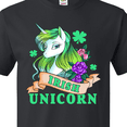 thumbnail image 4 of Inktastic St Patricks Day Irish Unicorn Illustration with Shamrocks T-Shirt, 4 of 5