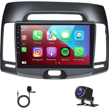 Android 15 Car Stereo Radio 9in 2GB 32G Bluetooth WiFi for Hyundai Elantra 2006-2010 Wireless with CarPlay Android Auto GPS FM/RDS SWC