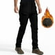 thumbnail image 1 of Ceisia Men's Fleece-Lined Soft Shell Tactical Cargo Pants for Outdoor Hiking & Winter Wear Black XS Gifts, 1 of 6