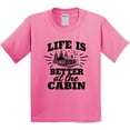 thumbnail image 3 of Inktastic Life is Better at the Cabin with Trees and Moon Youth T-Shirt, 3 of 5