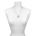 thumbnail image 2 of Delight Jewelry Rose Goldtone Crystal Initial - S - She is Clothed in Stength and Dignity Charm Necklace, 20"+3", 2 of 4