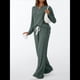 thumbnail image 4 of Conjuntos de Dos Piezas para Mujer, Suéter de Cuello Henley de Otoño, Chándal A Juego, Pijamas Cómodos con Bolsillos Verde M, 4 of 7