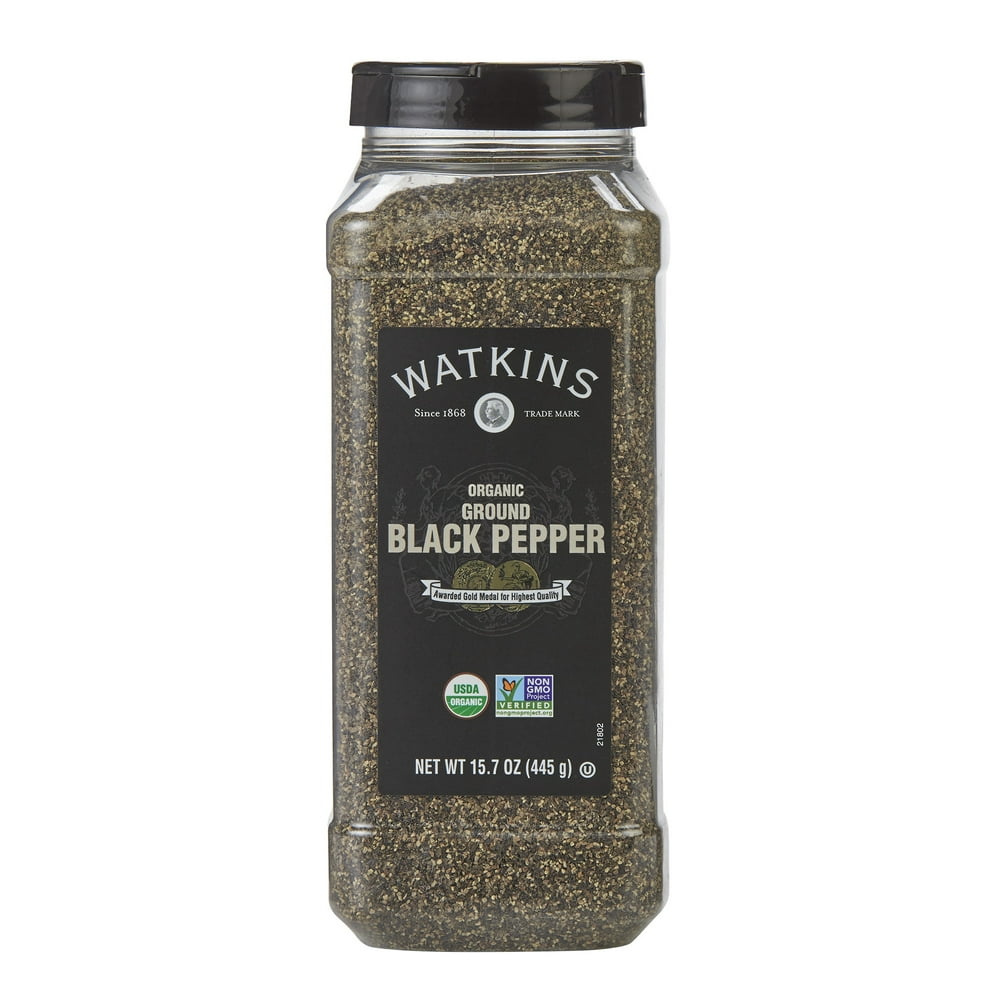 Watkins Gourmet Organic Spice Jar, Ground Black Pepper