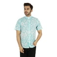 thumbnail image 1 of Inkmeso Mens Printed Designer Mandarin Collar Asian Shirt Casual Relaxed-Fit Button Down Shirts, 1 of 7