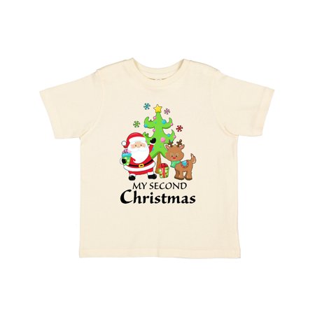 

Inktastic My 2nd Christmas with Santa Reindeer and Tree Gift Toddler Boy or Toddler Girl T-Shirt