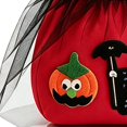 thumbnail image 6 of Halloween Kids Trick Or Treat Candy Bag, Witch Pumpkin Embroidery Non‑Woven Handbag With Handle, Reusable Goodie Gift Pouch For Halloween Party, Red, 6 of 9