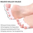 thumbnail image 2 of Separadores de dedos de gel, correctores de juanetes de silicona para dedos curvados y doblados, enderezadores de dedos para mujeres y hombres, herramienta para el cuidado de los pies, 2 of 6