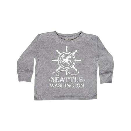 

Inktastic Seattle Washington Octopus Gift Toddler Boy or Toddler Girl Long Sleeve T-Shirt