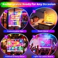 thumbnail image 3 of 16" Rechargeable LED Drawing Board with Timer & 9-Color Adjustable Neon Glow – Includes 6 Markers, Dry Erase Light-Up Memo Board with Stand for Kids, Family & Office (pink), 3 of 8