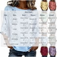 thumbnail image 3 of Womens Summer Tops 100% Cotton Fashion Casual Embroidery Round Neck 3/4 Sleeve Spring Blouse Tops, 3 of 7