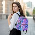 thumbnail image 6 of FORMRS Mini Backpack Purse for Women Travel Daypack Casual Shoulder Bag, Purple Starfish Pattern, 6 of 7