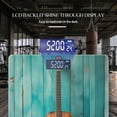 thumbnail image 3 of High Precision Body Weight Scale Smart Bathroom Scales with Large LCD Display(400lbs),Decorative for Bedroom-Acoustic Guitar Leaning Against Blue Wooden Wall, 3 of 4