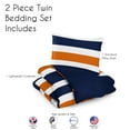 thumbnail image 5 of Sweet Jojo Designs Stripe Navy Blue and Orange Twin Bedding Collection, 5 of 6
