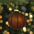 thumbnail image 2 of Northlight Basketball Glass Christmas Hanging Ornament - 3.5" - Orange and Black, 2 of 6
