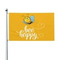 thumbnail image 2 of Bee Happy Flag 3x5 Ft Outdoor Indoor With Grommet Garden Yard Banner Decorative Sign, 2 of 6
