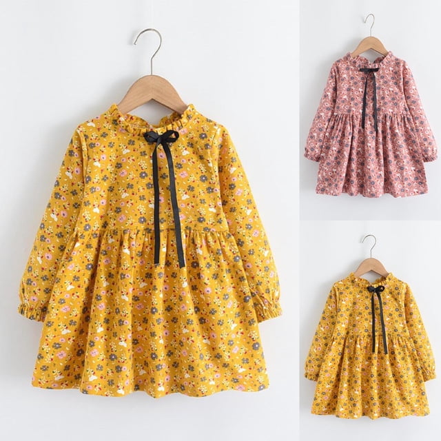 LOVZFMLL Robe d'Été à Manches Courtes Col Rond Couleur Unie pour Filles