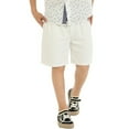 thumbnail image 2 of LittleSpring Big Boys Chino Shorts, Relaxed Fit Elastic Waist Pull-On Casual Shorts, Size 10-12, 2 of 6
