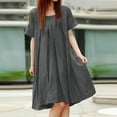 thumbnail image 2 of Sngxgn Women's Shoulder Short Dress Ruched Bodycon Mini Dress(Grey,L), 2 of 5